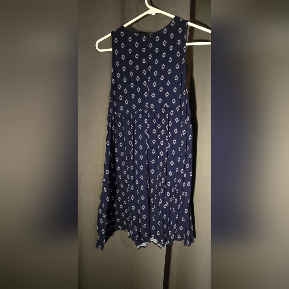 Navy Blue Patterned Women's Skirt